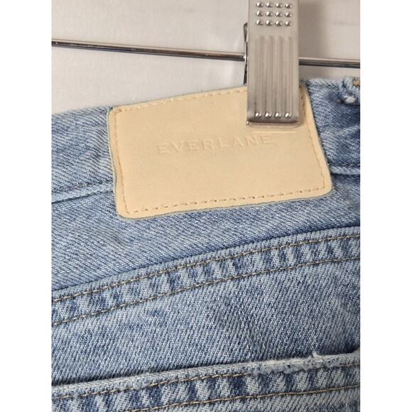 Everlane Womens Shorts Size 25 The Denim Short Organic Cotton Distressed - Picture 4 of 6